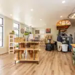 Open retail and roasting area inside Baltic Coffee Company