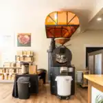 Coffee roaster on the finished retail floor at Baltic Coffee Company
