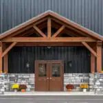 Timber-framed entrance of The Backyard social club